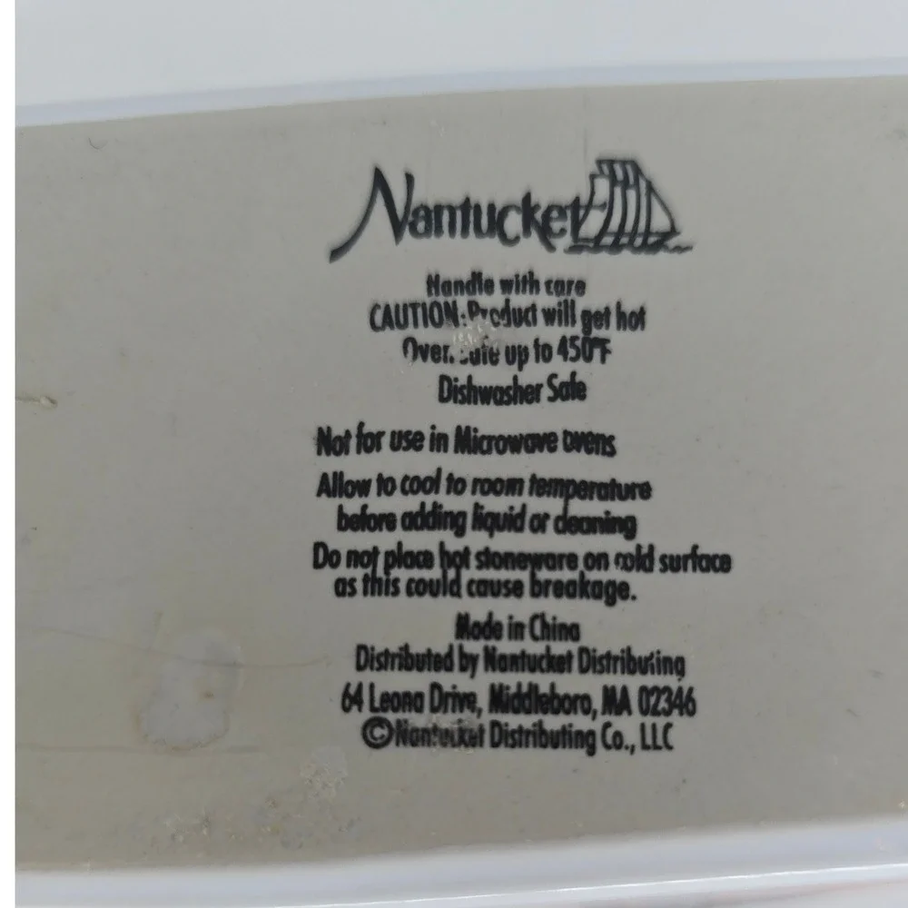 Nantucket Mini Loaf Baker All Roads Lead Home for Christmas Stoneware